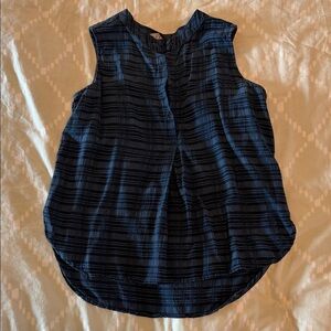 Maven West Navy and Black Plaid Sleeveless Button-Front Camisole